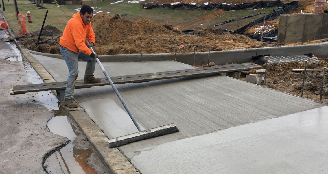 Concrete sidewalk contractor
